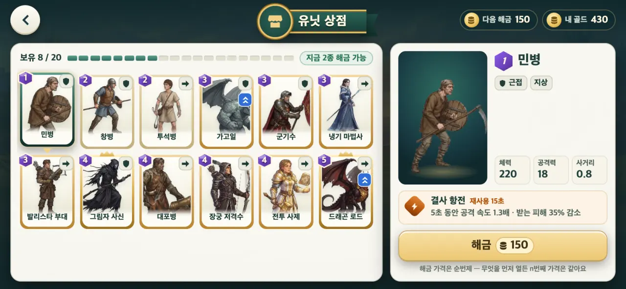 유닛 상점
